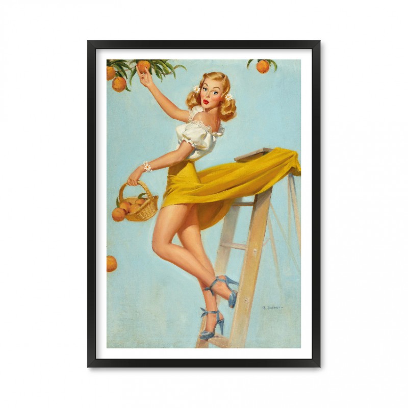 Orange pin up.