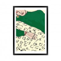 Sleeping girl art.