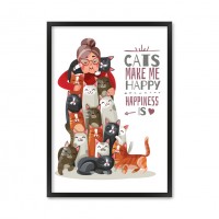 Cats make me happy.