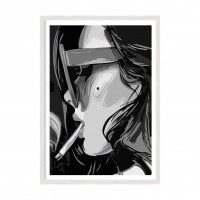 Smoking girl.