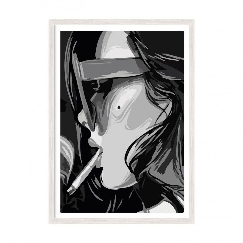 Smoking girl.