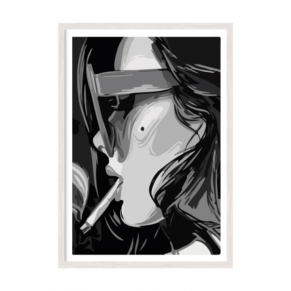 Smoking girl.